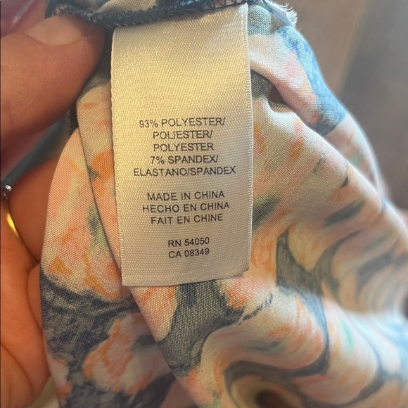 Rachel Roy Floral Pink and Blue Spaghetti Strap Blouse Medium - Picture 4 of 5